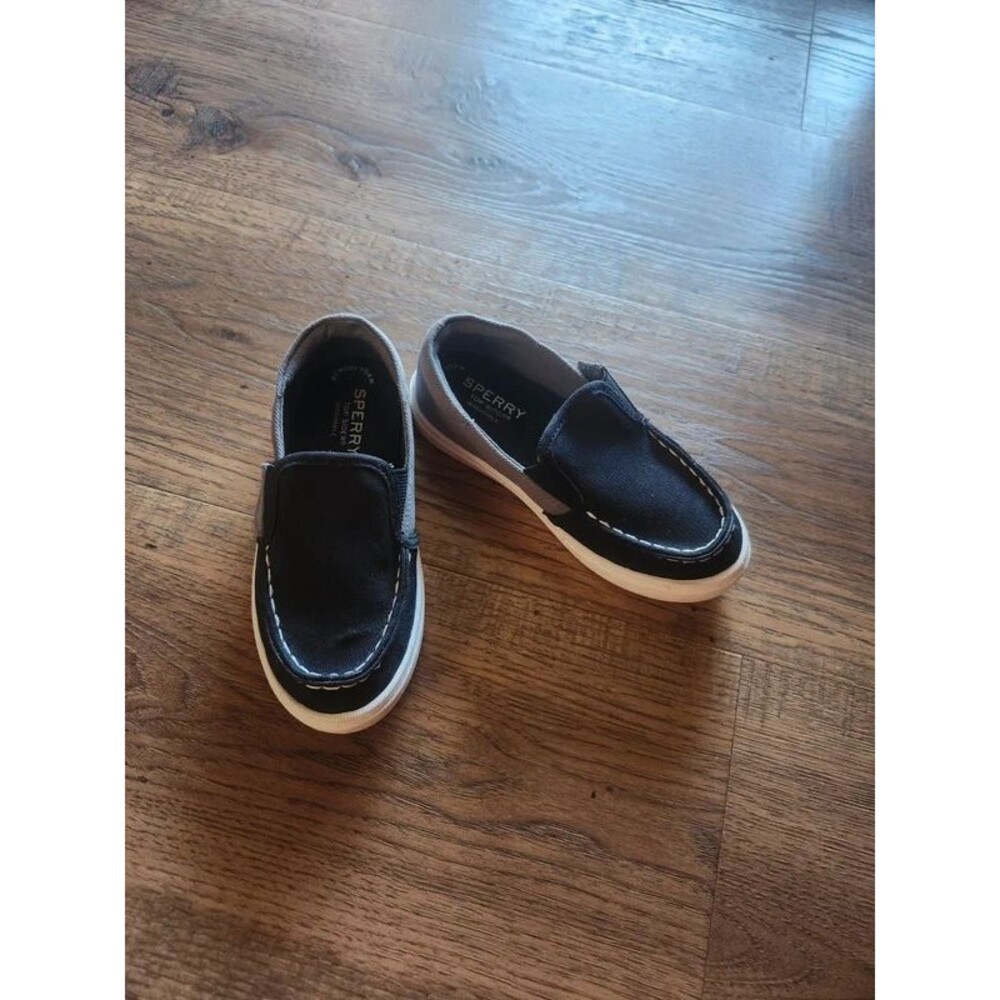 Sperry Kids Salty Washable Moccasin Slip On Shoes Charcoal Toddler Size 10M
